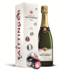 Buy & Send Taittinger Brut 75cl Champagne & Bottle Stopper Gift Box Set