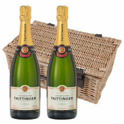 Buy & Send Taittinger Brut Reserve Champagne 75cl Twin Hamper (2x75cl)