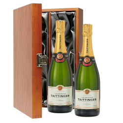 Buy & Send Taittinger Brut Reserve Champagne 75cl Twin Luxury Gift Boxed (2x75cl)