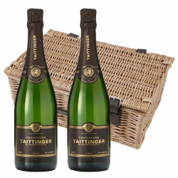 Buy & Send Taittinger Brut Vintage Champagne 2014 75cl Twin Hamper (2x75cl)