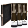 Buy & Send Taittinger Brut Vintage Champagne 2016 75cl Three Bottle Luxury Elm Wood Gift Box
