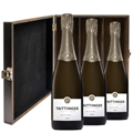 Buy & Send Taittinger Brut Vintage Champagne 2016 75cl Three Bottle Luxury Elm Wood Gift Box