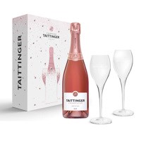 Buy & Send Taittinger Prestige Rose Champagne & Twin Flutes Gift Set 75cl