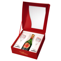 Buy & Send Tsarine Brut Champagne Gift Box with 2 Glasses (75cl)