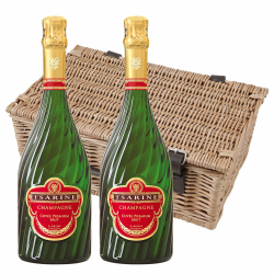 Buy & Send Tsarine Cuvee Premium Brut Champagne 75cl Twin Hamper (2x75cl)