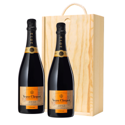 Buy & Send Veuve Clicquot, Vintage 2012 Champagne 75cl Twin Pine Wooden Gift Box (2x75cl)