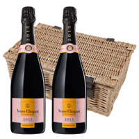 Buy & Send Veuve Clicquot Vintage Rose 2015 75cl Twin Hamper (2x75cl)